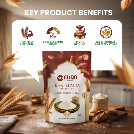 Khapali (Emmer) Wheat Flour – Ancient Grain Atta | High Fiber & Unrefined