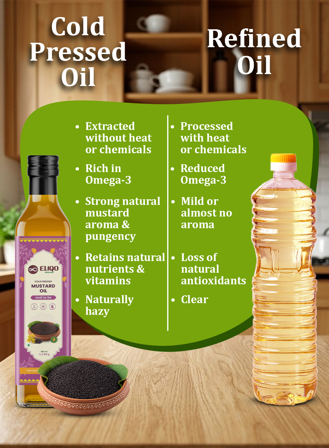 Mustard Oil – Pure Cold Pressed Oil | Kachi Ghani & Chemical-Free