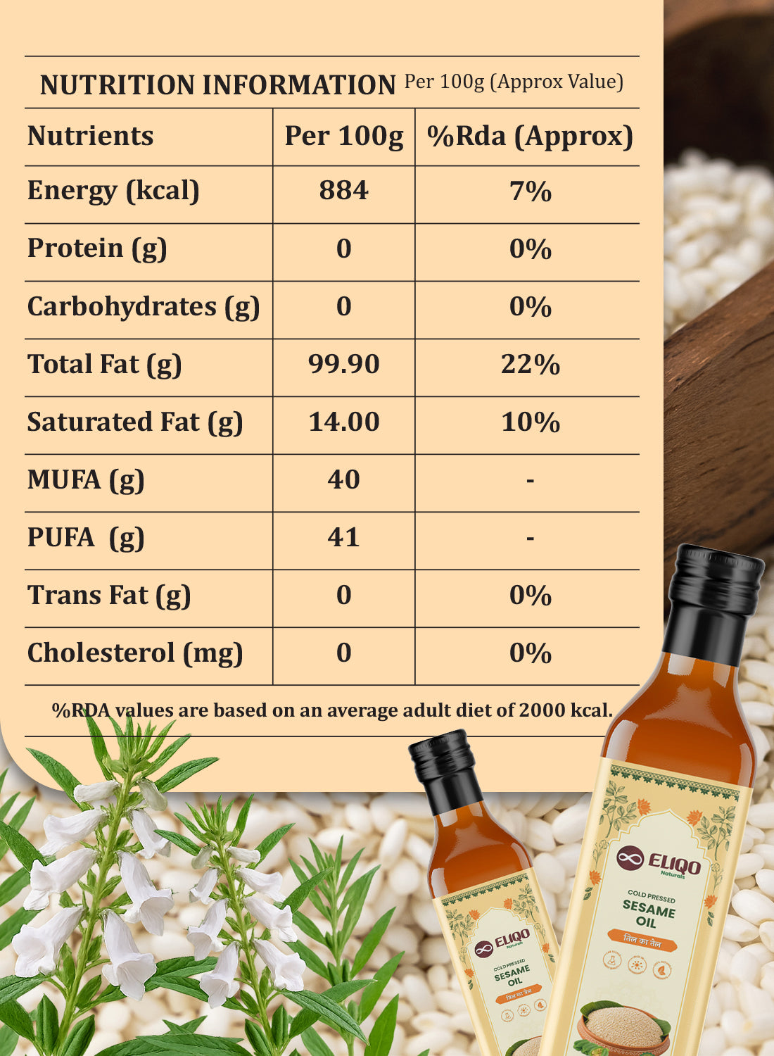 Premium Sesame Oil – Cold Pressed, Unrefined & Chemical-Free