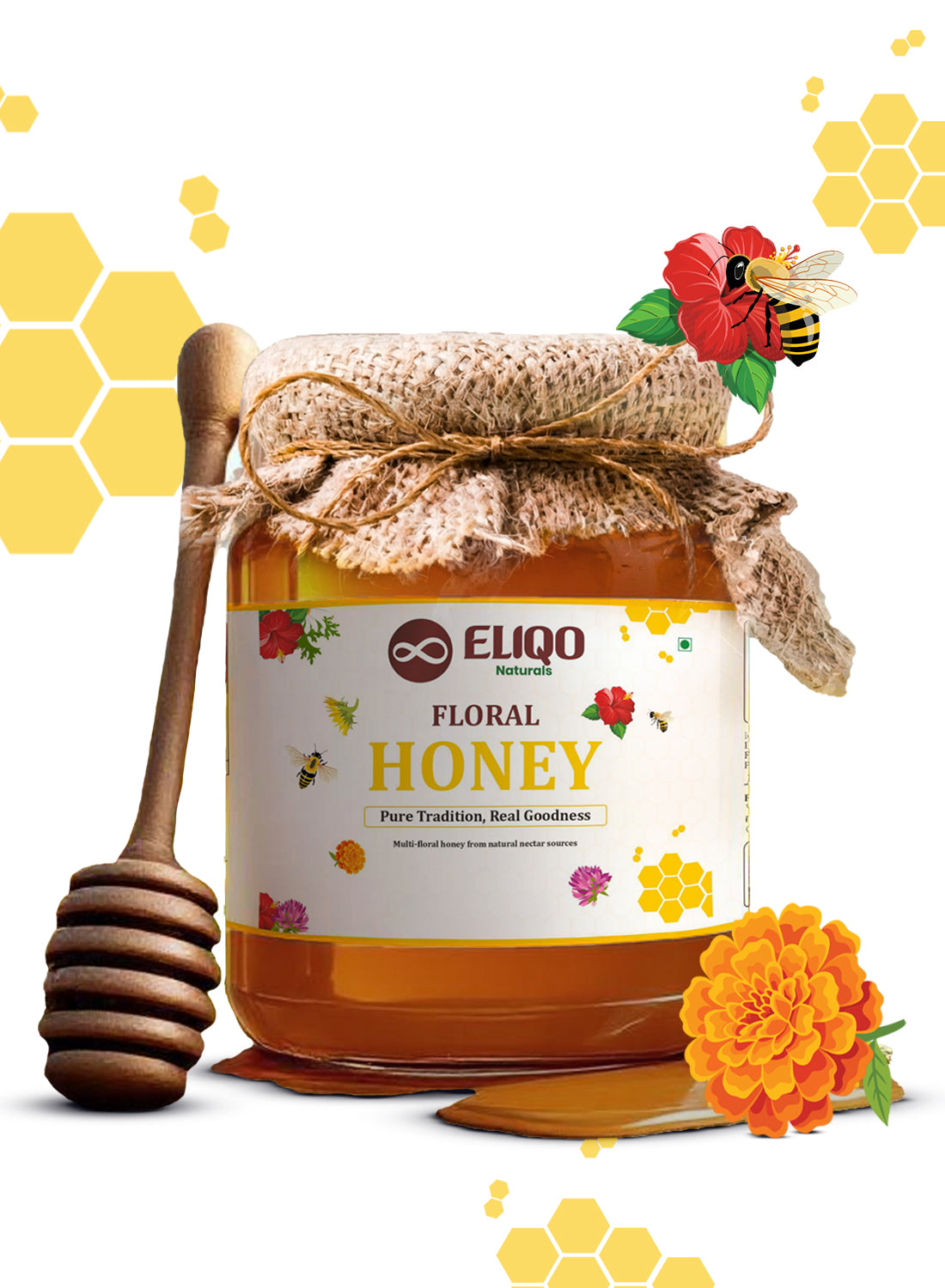 Healthy Combo – Multifloral Honey (500g), A2 Ghee (500g)& Jaggery Cubes (500g)| Pure & Natural