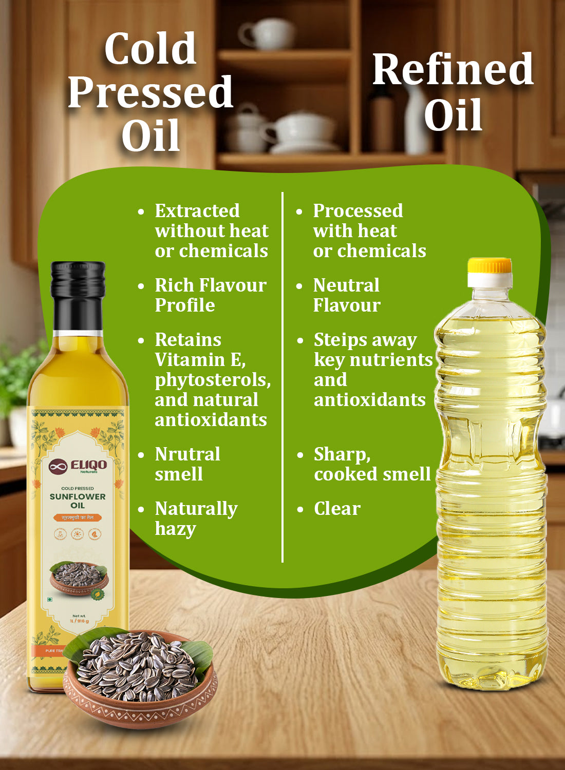 Cold Pressed Sunflower Oil – Unrefined & Healthy Cooking Oil | Rich in Vitamin E