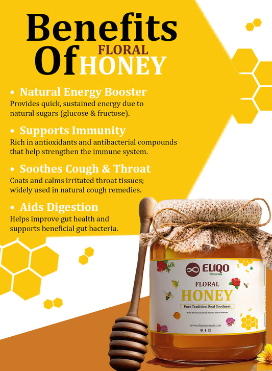 Health benefits of multifloral natural honey – boosts immunity and provides natural energy