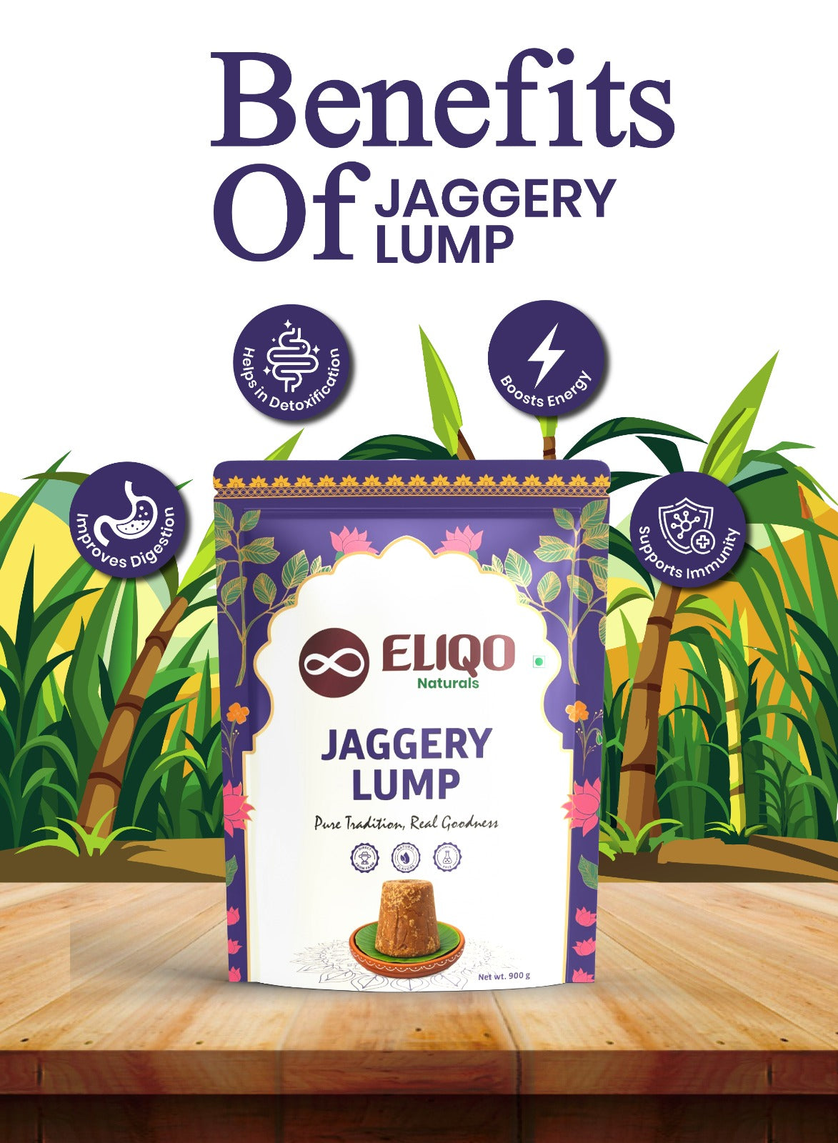 benefits of jaggery lump – natural sweetener rich in iron and minerals