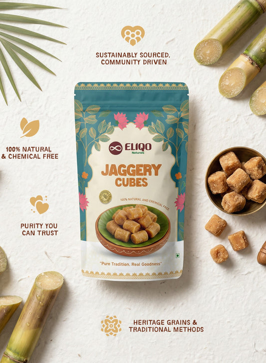 Farm Fresh Jaggery Cubes (Normal) – Pure Gur | Chemical-Free Sweetener