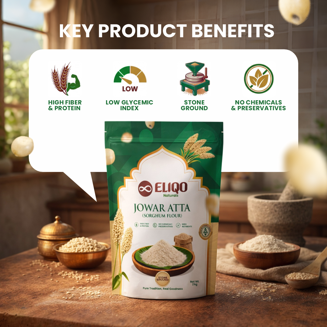 Farmer Combo 1 – Jowar Flour (2Kg), Ancient Khapali Atta (2Kg) & Coconut Oil (1L)| Healthy Combo