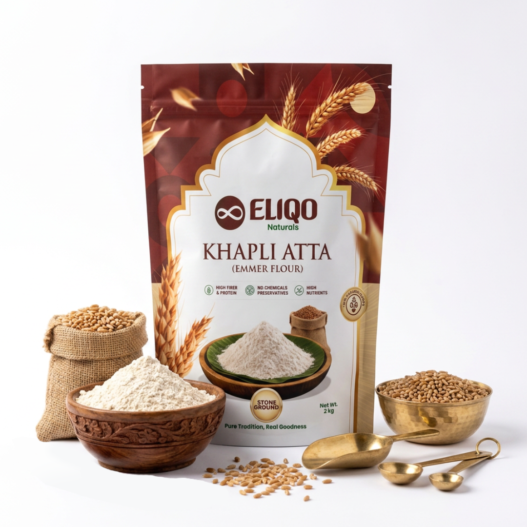 Farmer Combo 2 – Ragi Flour (2Kg), Ancient Khapali Wheat (2Kg) & Coconut Oil (1L)| Healthy Combo