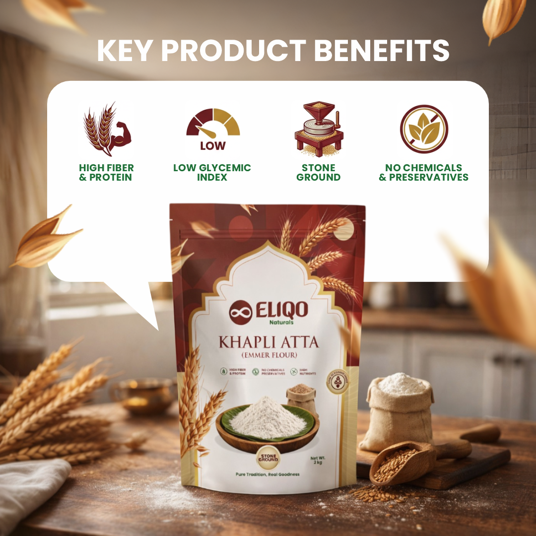 Farmer Combo 2 – Ragi Flour (2Kg), Ancient Khapali Wheat (2Kg) & Coconut Oil (1L)| Healthy Combo
