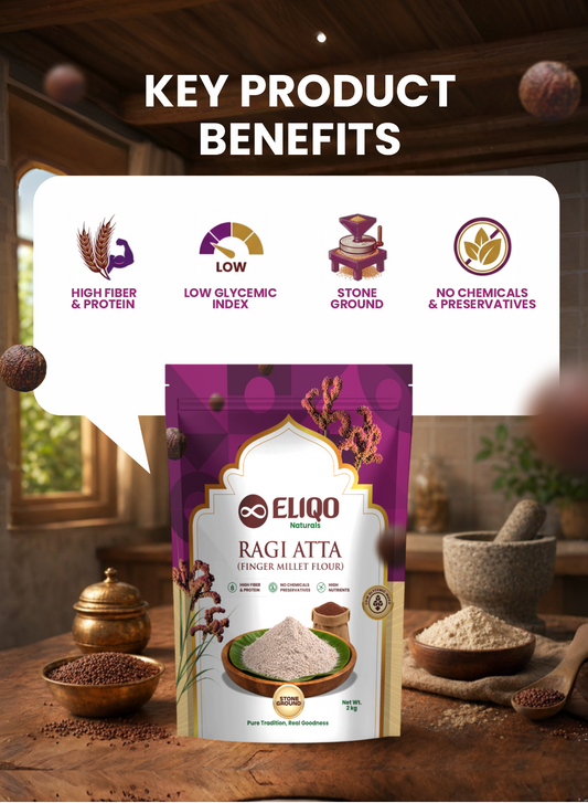 Natural Ragi Flour – Stone Ground Finger Millet | Rich in Calcium & Fiber